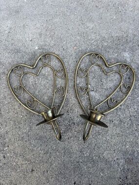 Heart Brass Wall Sconces